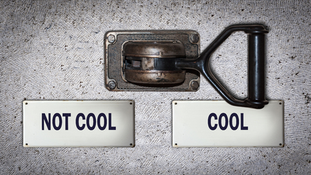 Wall Switch Cool versus Uncoolの写真素材