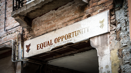 Street Sign EQUAL OPPORTUNITYの写真素材