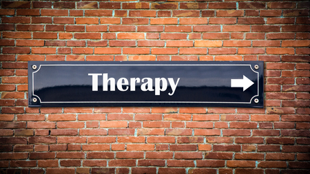 Street Sign to Therapyの写真素材