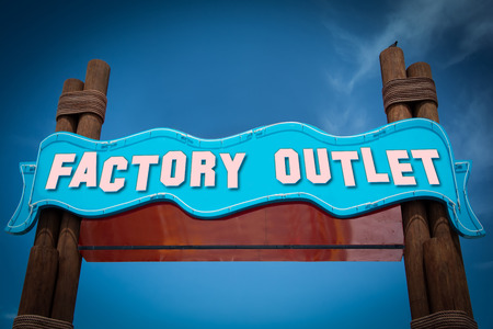 Street Sign FACTORY OUTLETの写真素材