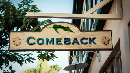 Street Sign to Comebackの写真素材