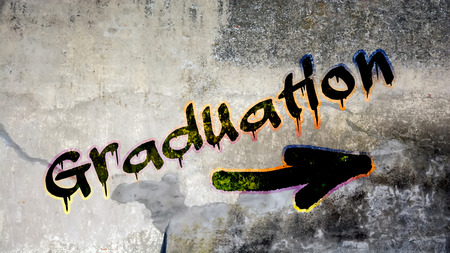 Street Graffiti to Graduationの写真素材