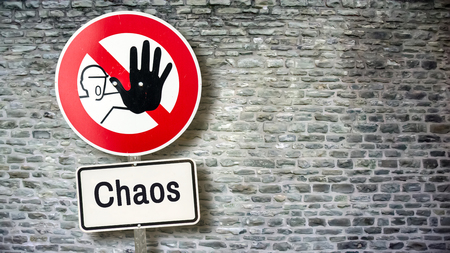 Street Sign Tidiness versus Chaosの写真素材
