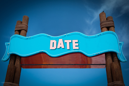 Street Sign to Dateの写真素材