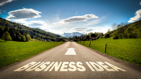Street Sign to Business Startの写真素材