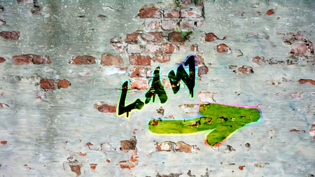 Street Graffiti to Lawの写真素材