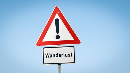 Street Sign to Wanderlustの写真素材