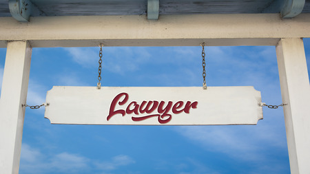 Street Sign the Direction Way to Lawyerの写真素材