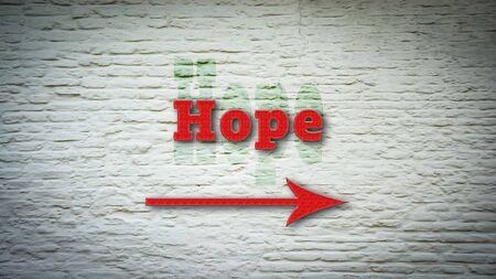 Street Sign the Direction Way to Hopeの写真素材