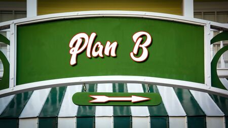 Street Sign the Direction Way to Plan Bの写真素材