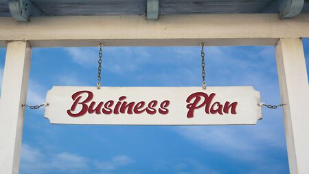 Street Sign the Direction Way to Business Planの写真素材