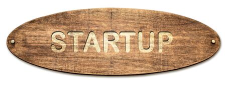 Street Sign the Direction Way to Startupの写真素材