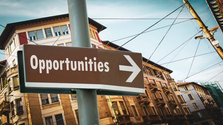 Street Sign the Direction Way to Opportunities