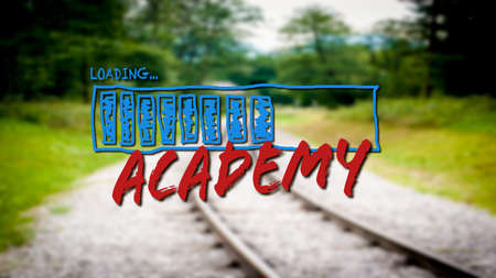 Street Sign the Direction Way to Academy