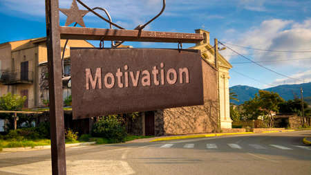 Street Sign the Direction Way to Motivationの写真素材