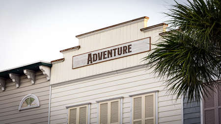 Street Sign the Direction Way to Adventure