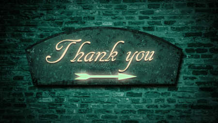 Street Sign the Direction Way to Thank Youの写真素材