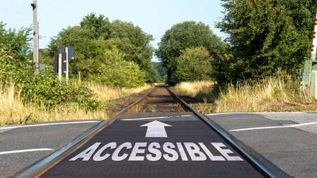 Street Sign the Direction Way to Accessible