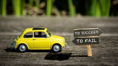 Street Sign the Direction Way TO SUCCEED versus TO FAILの写真素材