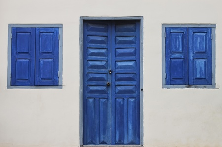 Door and windows blueの写真素材