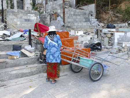 Debris after the tsunami - Ko Phi Phi Donのeditorial素材