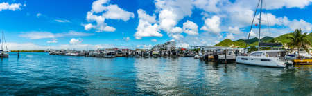 Port in Saint Martin in the Netherlands and French Antillesのeditorial素材