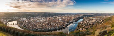 Panorama of Cahors in the Lot in Occitanie, France