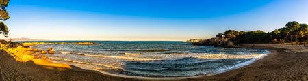 L'Escala beach on the Costa Brava in Catalonia, Spainの写真素材