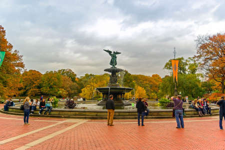 Fall colors in Central Park in New York, USAのeditorial素材