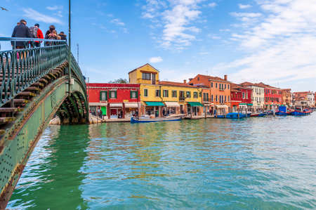 Canale ponte longo at Murano in Venice in Veneto, Italyのeditorial素材