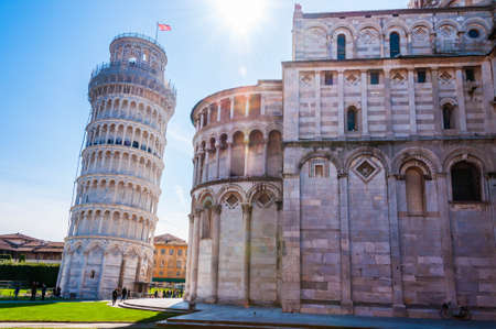 March 4, 2011: Campanile and Cathedral of Pisa in Tuscany, Italyのeditorial素材