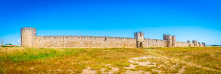 The ramparts of Aigues-Mortes in Gard in Occitanie, France