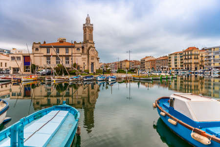 SÃ¨te cityscape in the HÃ©rault in Occitanie, Franceのeditorial素材