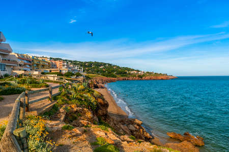 The cornice at SÃ¨te in the HÃ©rault in Occitanie, Franceのeditorial素材