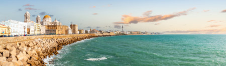 Atlantic Ocean coast in Cadiz, Andalusia, Spain