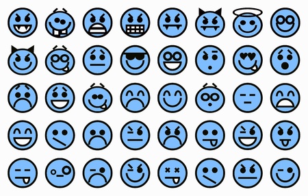 Smileys blueの写真素材