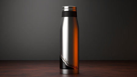 Stainless Steel Insulated Water Bottles on Tableの素材