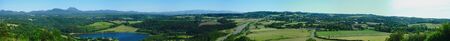 panoramic view of the puys - Puy-de-Dome, Auvergne. Seen from puy de Mouffle.