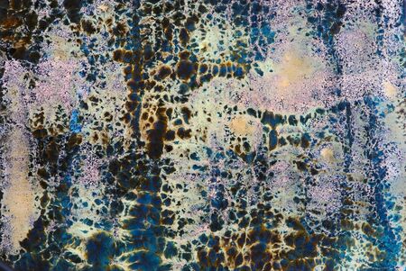 Vallauris ceramic texture, close-up view. psychedelic colors and patterns