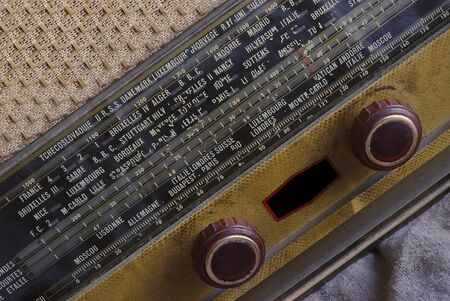 vintage radio set (TSF) LIRAR model Consulの写真素材