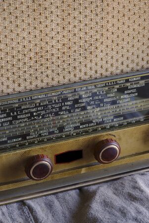vintage radio set (TSF) LIRAR model Consulの写真素材