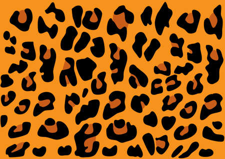 orange and black leopard skin pattern background, vector designの写真素材