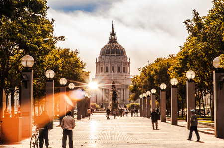The passage to San Francisco city hall.のeditorial素材