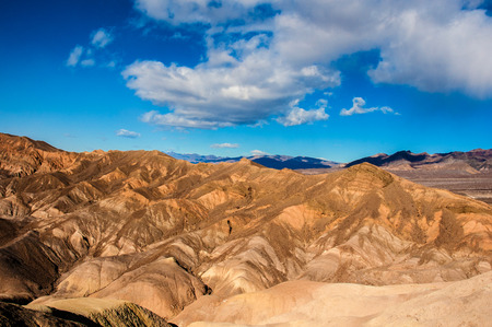 The bizarre view of Zabriskie Point, Death Valley National Park. California.の写真素材