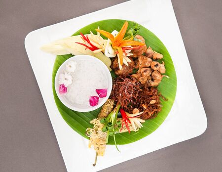 Khao Chae, was meant to be made and consumed in the hot season, from mid-March to the end of April.の写真素材