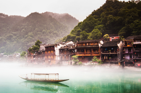 Fenghuang, Hunan, China old townのeditorial素材