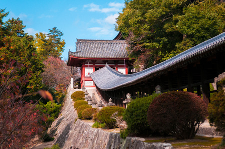 Famous Kibitsu Jinja shrine in Okayama, Japanのeditorial素材