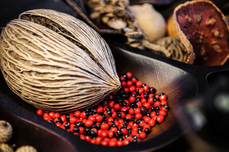 scented potpourri aromatherapy and natural spa conceptの写真素材