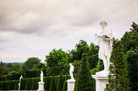 Marble Statues in Garden of Versailles palaceの写真素材