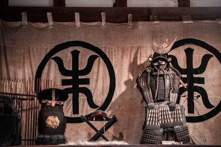 JAN 22, 2014 Kakunodate - Akita - Japan : Japanese Samurai tradition antique armor in Samurai house.のeditorial素材